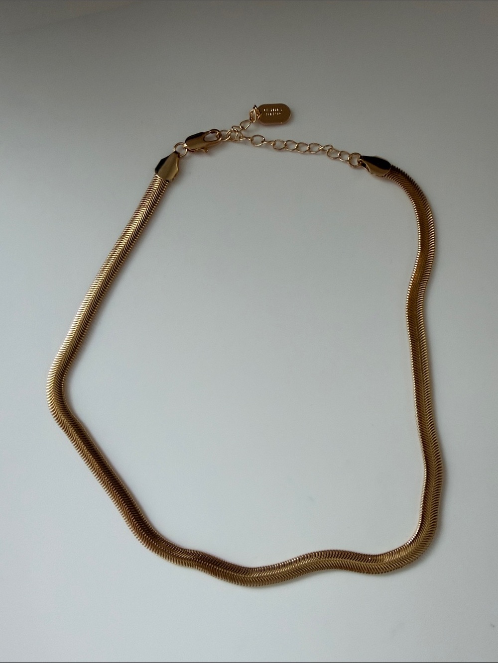 New Jenny Bird Gold Herringbone Necklace